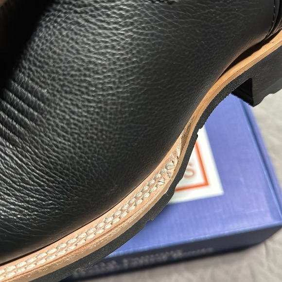 TONY LAMA MEN’S BLACK SQUARE TOE COWBOY & WESTERN HEEL BOOTS - Picture 6 of 11